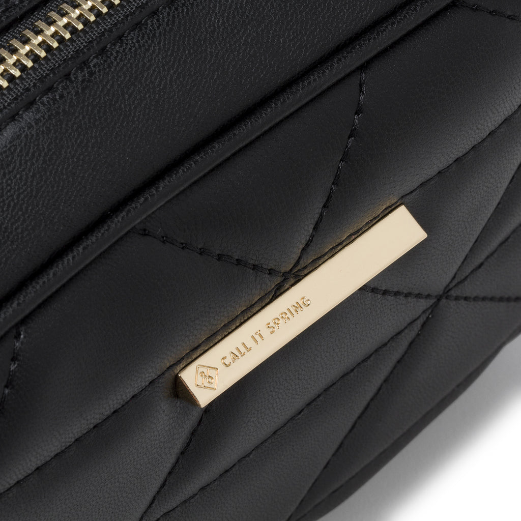 Borsa a tracolla nera in pelle vegana trapuntata Call It Spring Jools