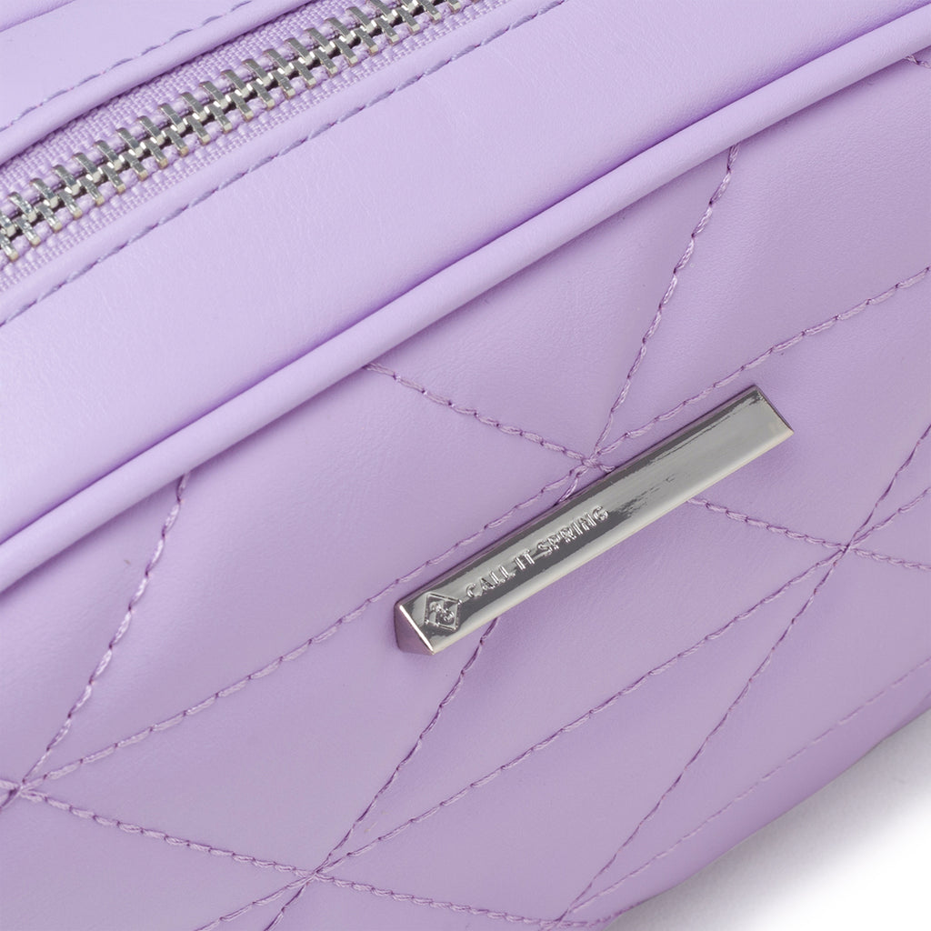 Borsa a tracolla lilla in pelle vegana trapuntata Call It Spring Jools
