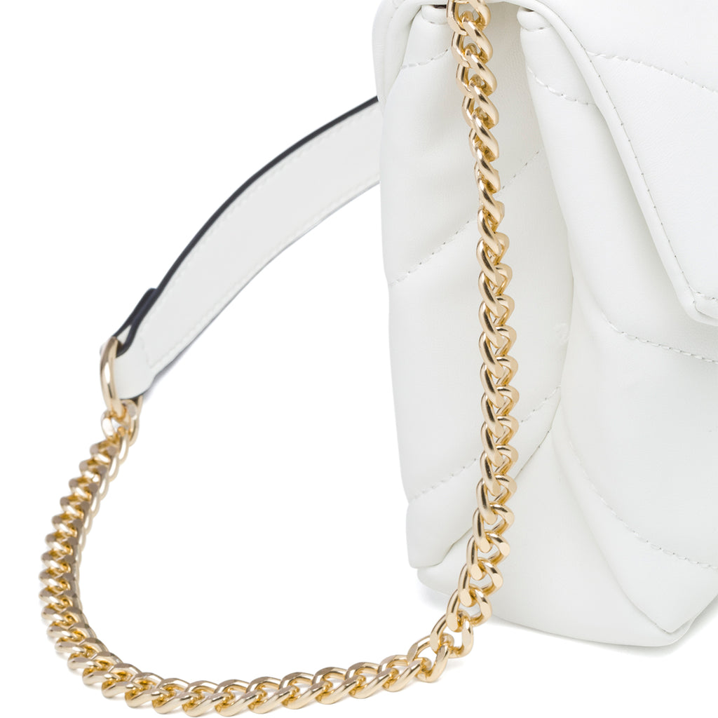 Borsa a tracolla bianca in pelle vegana trapuntata Call It Spring Millaa