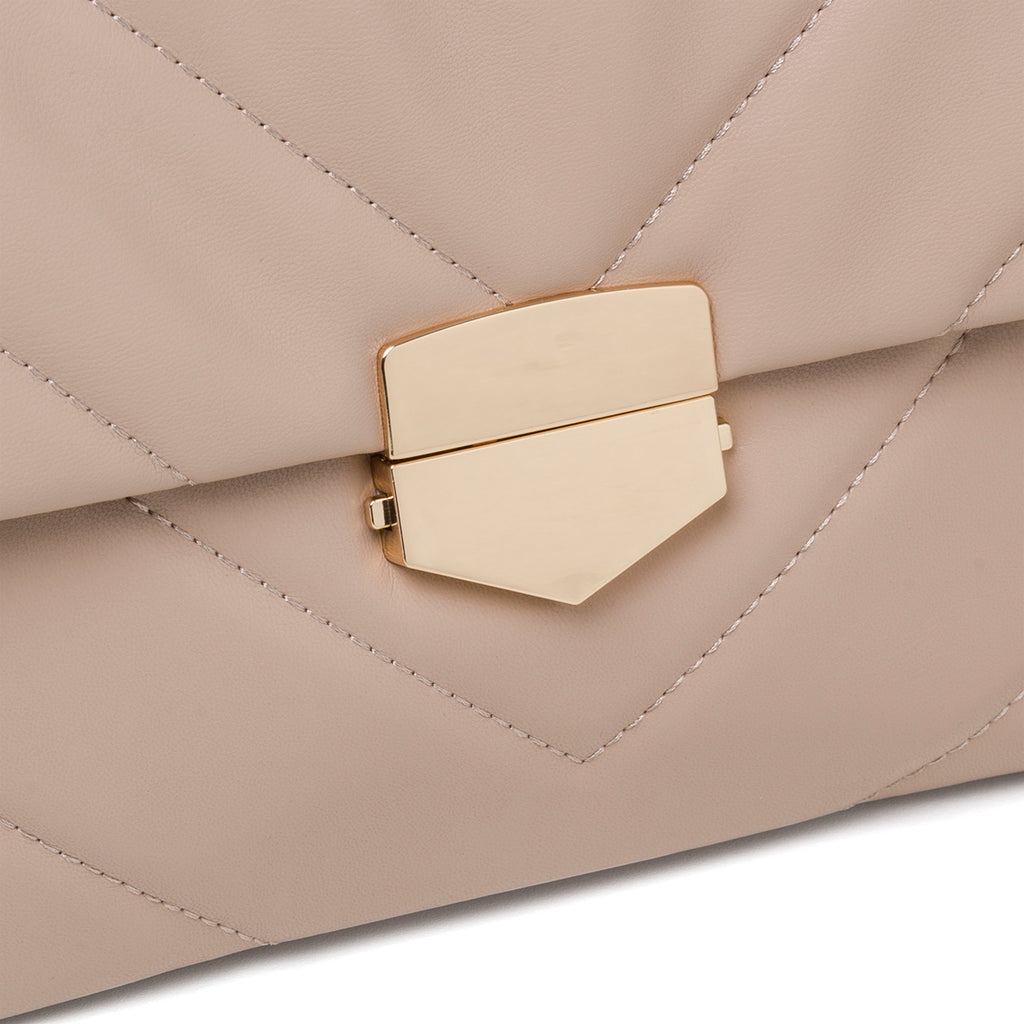 Borsa a tracolla marrone in pelle vegana trapuntata Call It Spring Millaa