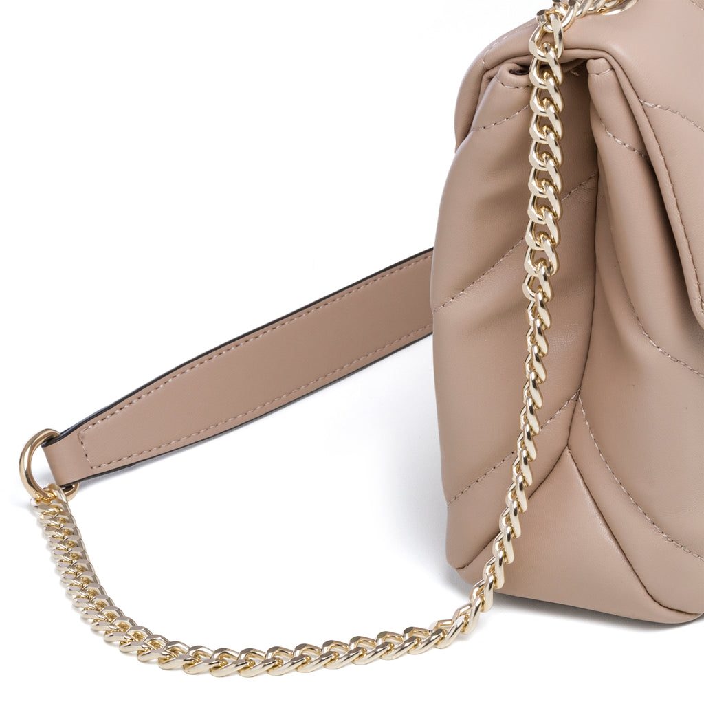 Borsa a tracolla marrone in pelle vegana trapuntata Call It Spring Millaa