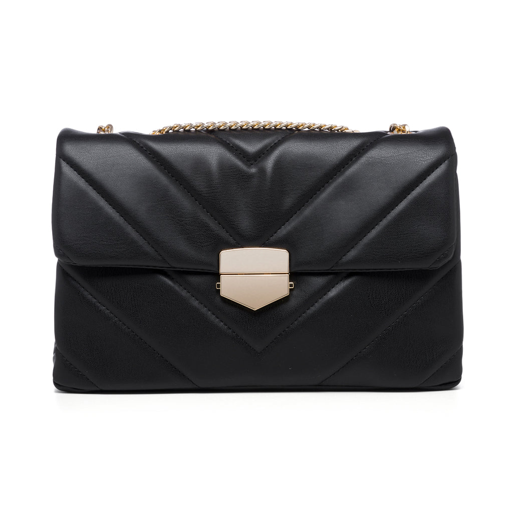 Borsa a tracolla nera in pelle vegana trapuntata Call It Spring Millaa