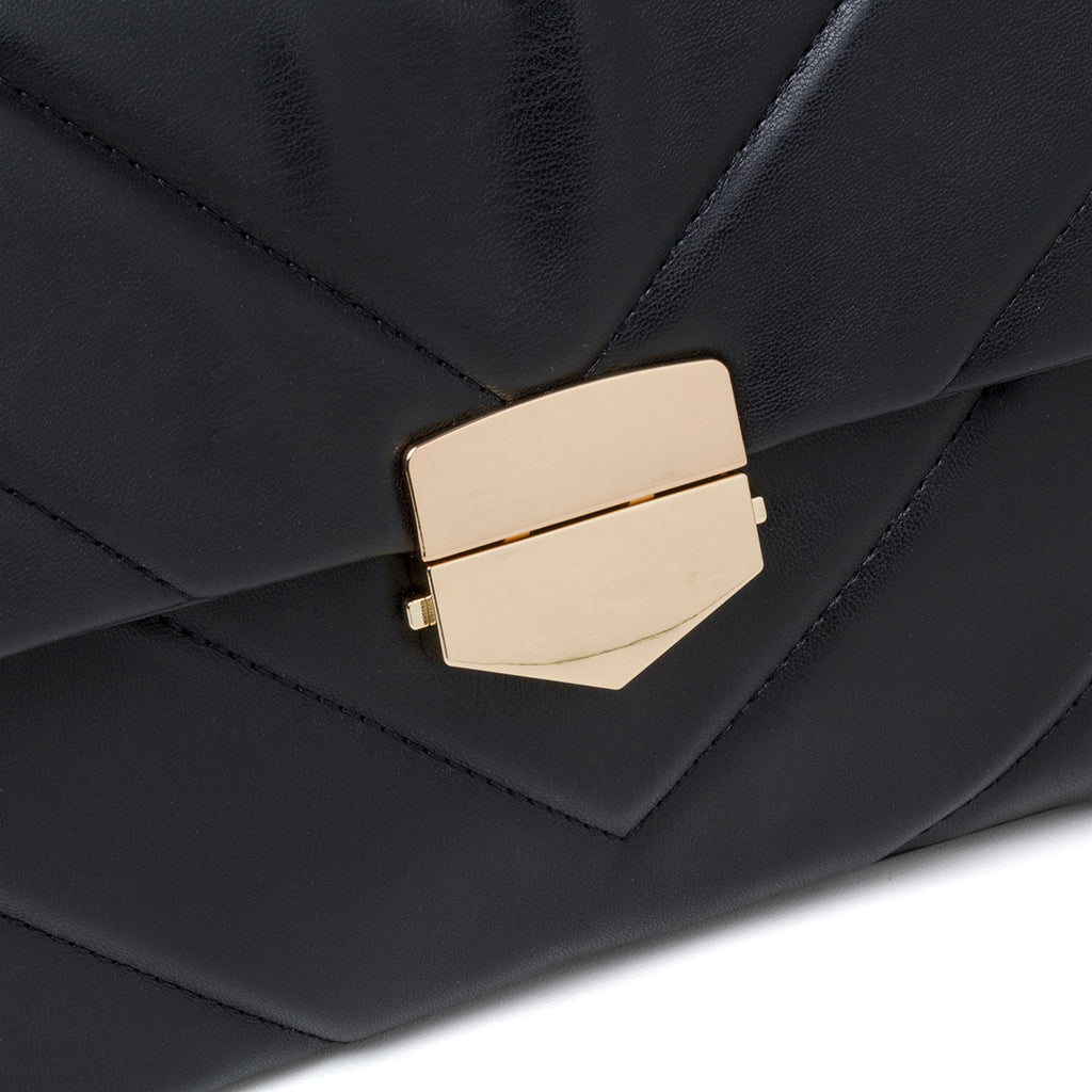 Borsa a tracolla nera in pelle vegana trapuntata Call It Spring Millaa