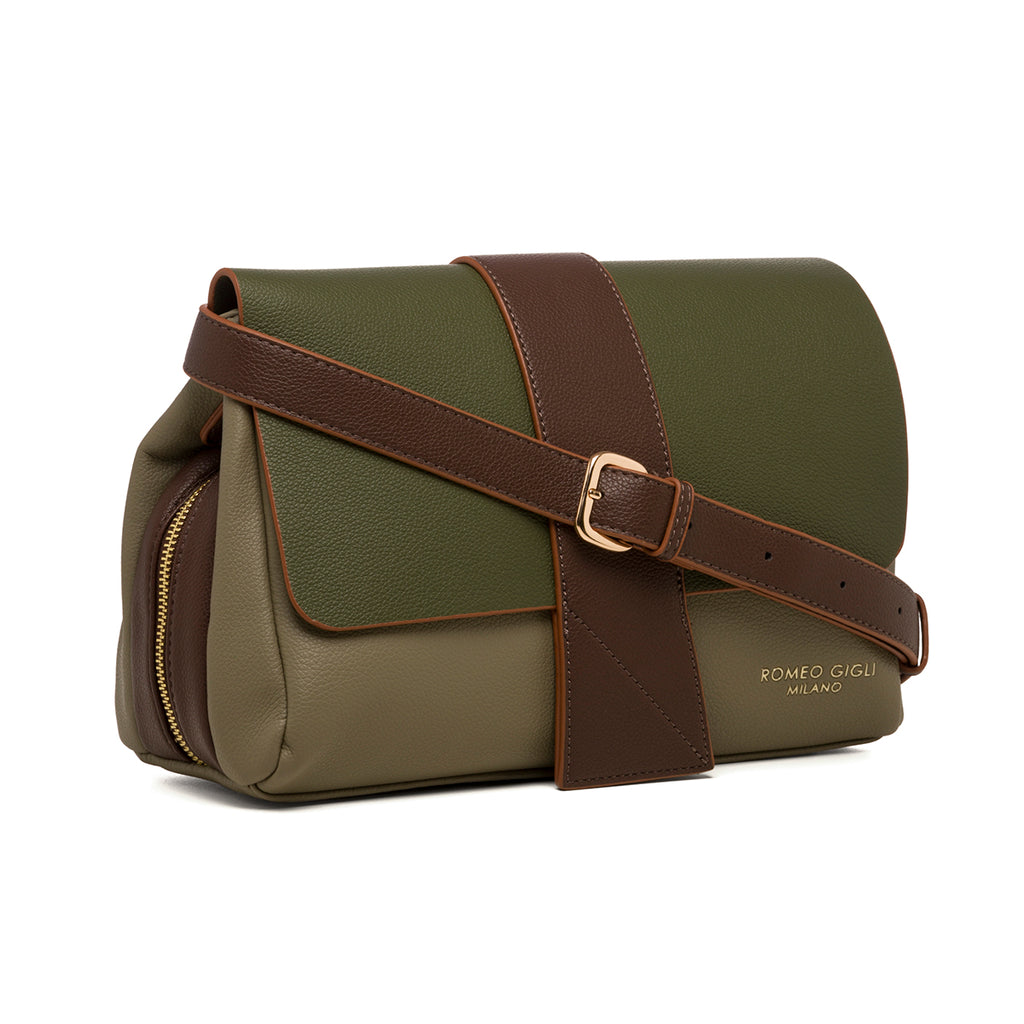 Borsa a tracolla verde da donna Romeo Gigli Milano Lucy