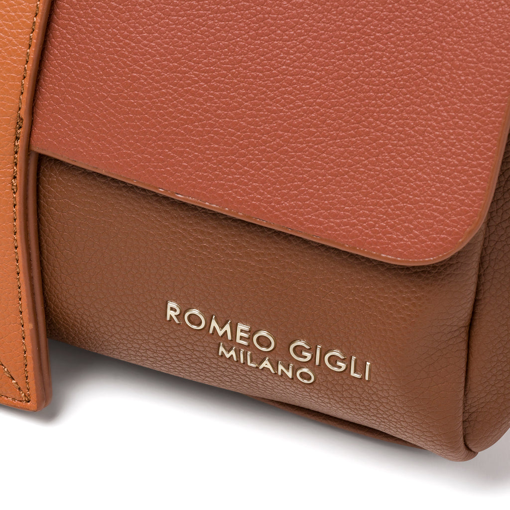 Borsa a tracolla color cuoio da donna Romeo Gigli Milano Lucy