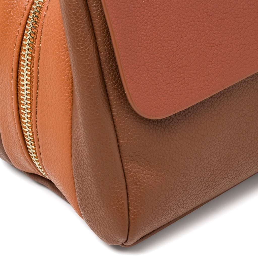 Borsa a tracolla color cuoio da donna Romeo Gigli Milano Lucy