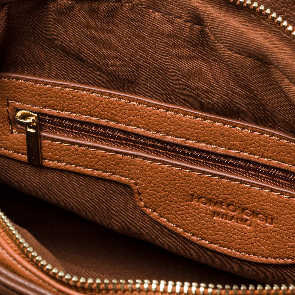 Borsa a tracolla color cuoio da donna Romeo Gigli Milano Lucy