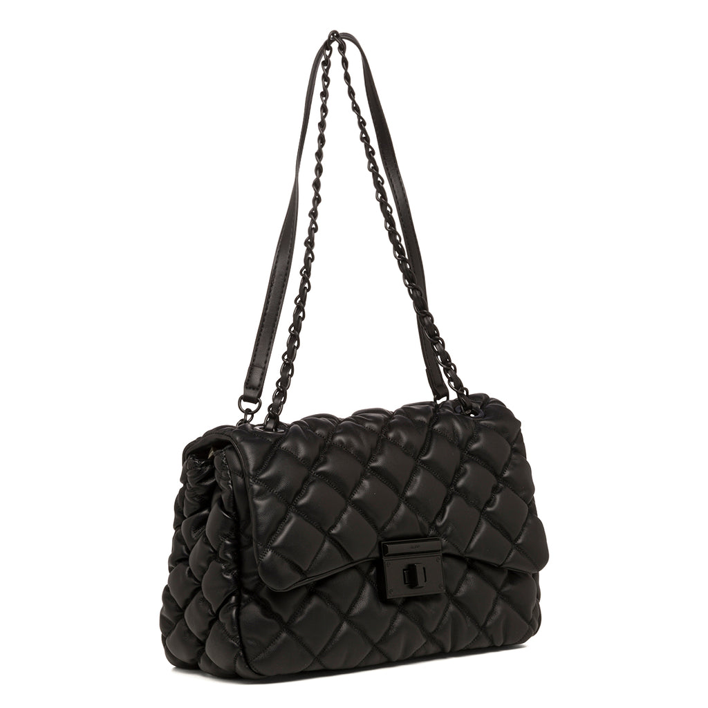 Borsa a tracolla nera trapuntata da donna ALDO Ilsa