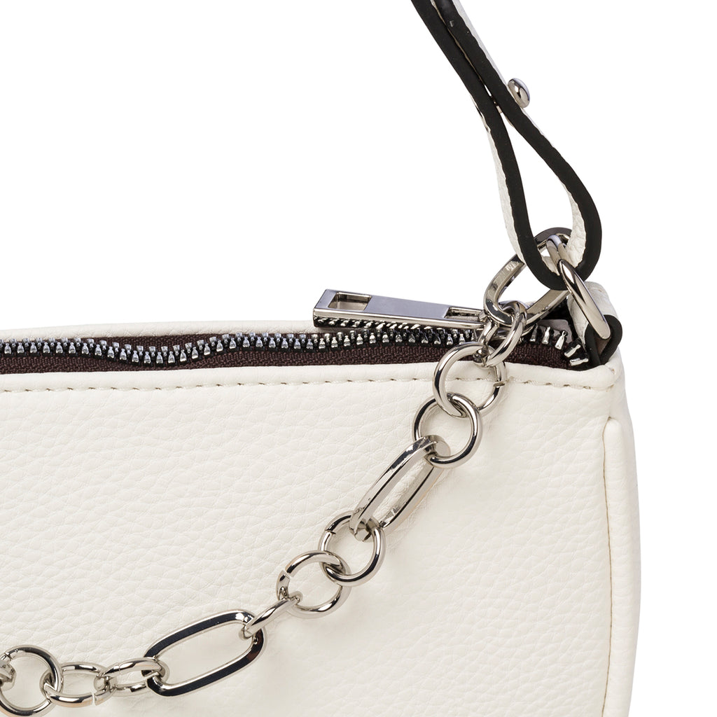 Borsa a tracolla bianca da donna in pelle vegana martellata Call It Spring Bijoo