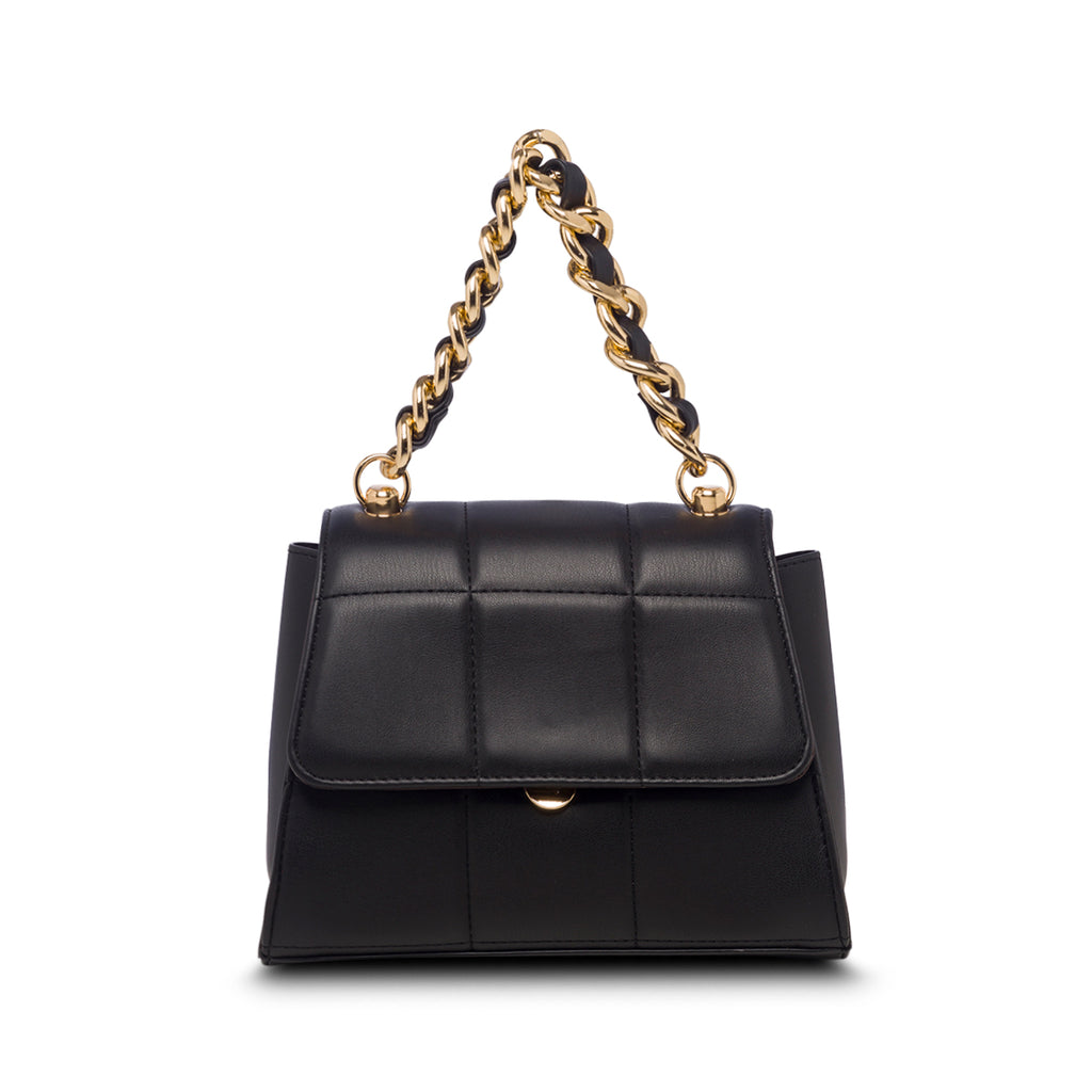 Borsa a tracolla nera da donna in pelle vegana trapuntata Call It Spring Dariah