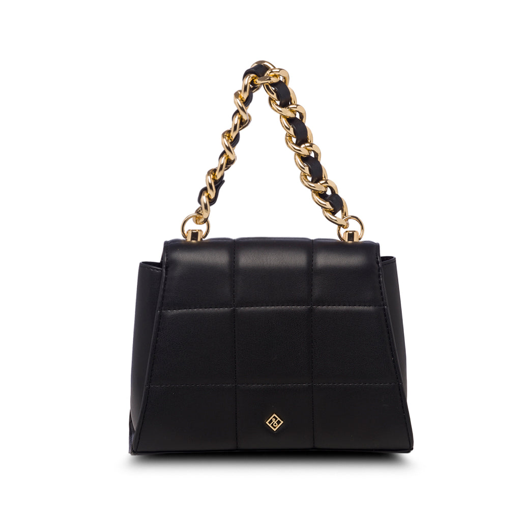 Borsa a tracolla nera da donna in pelle vegana trapuntata Call It Spring Dariah