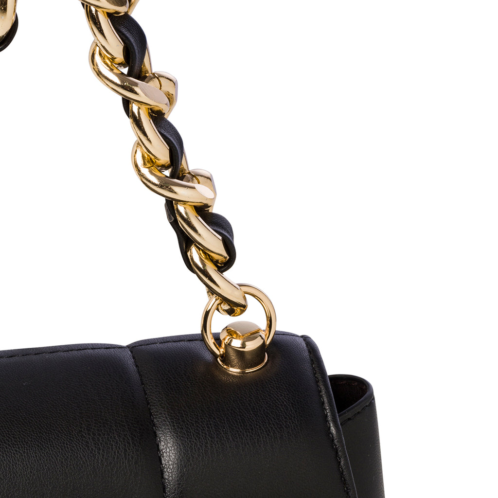 Borsa a tracolla nera da donna in pelle vegana trapuntata Call It Spring Dariah