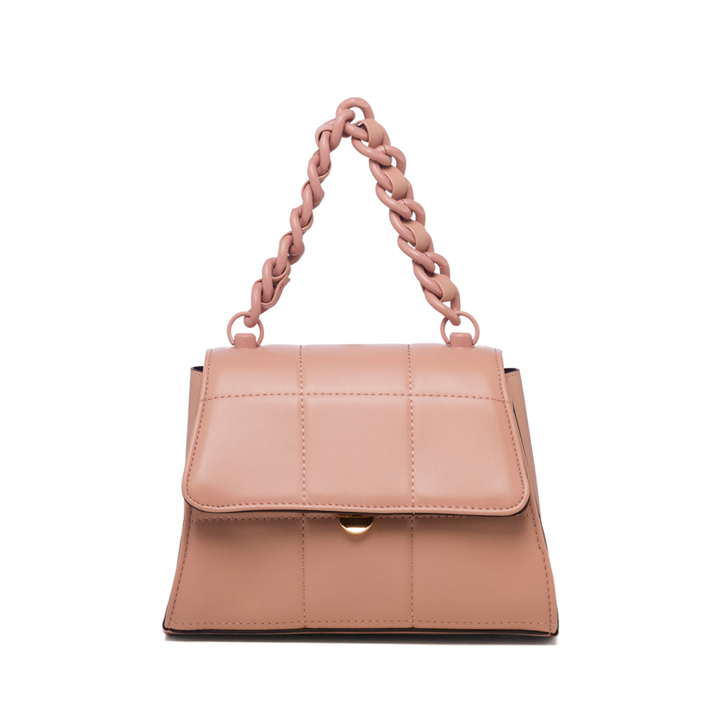 Borsa a tracolla rosa da donna in pelle vegana trapuntata Call It Spring Dariah