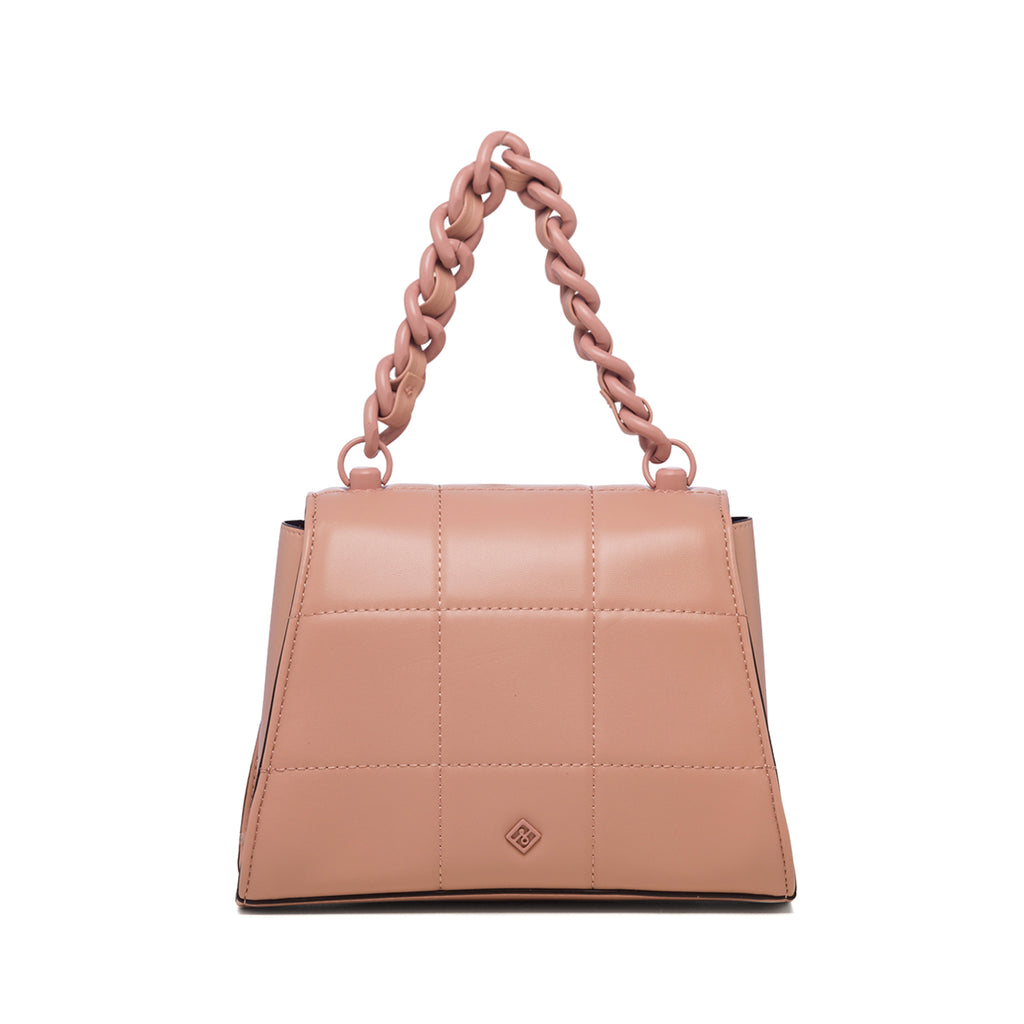 Borsa a tracolla rosa da donna in pelle vegana trapuntata Call It Spring Dariah