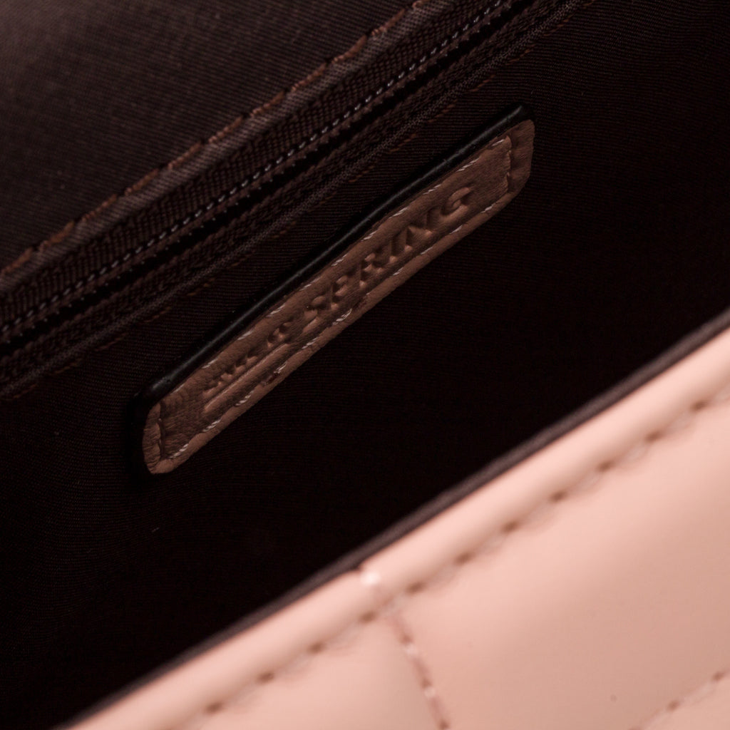 Borsa a tracolla rosa da donna in pelle vegana trapuntata Call It Spring Dariah