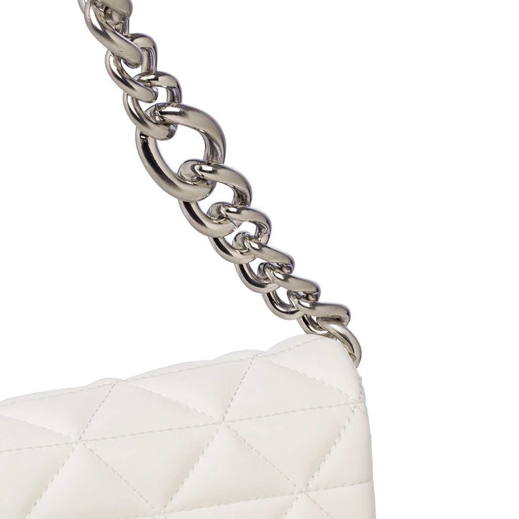 Borsa a tracolla bianca da donna in pelle vegana trapuntata Call It Spring Hamptons