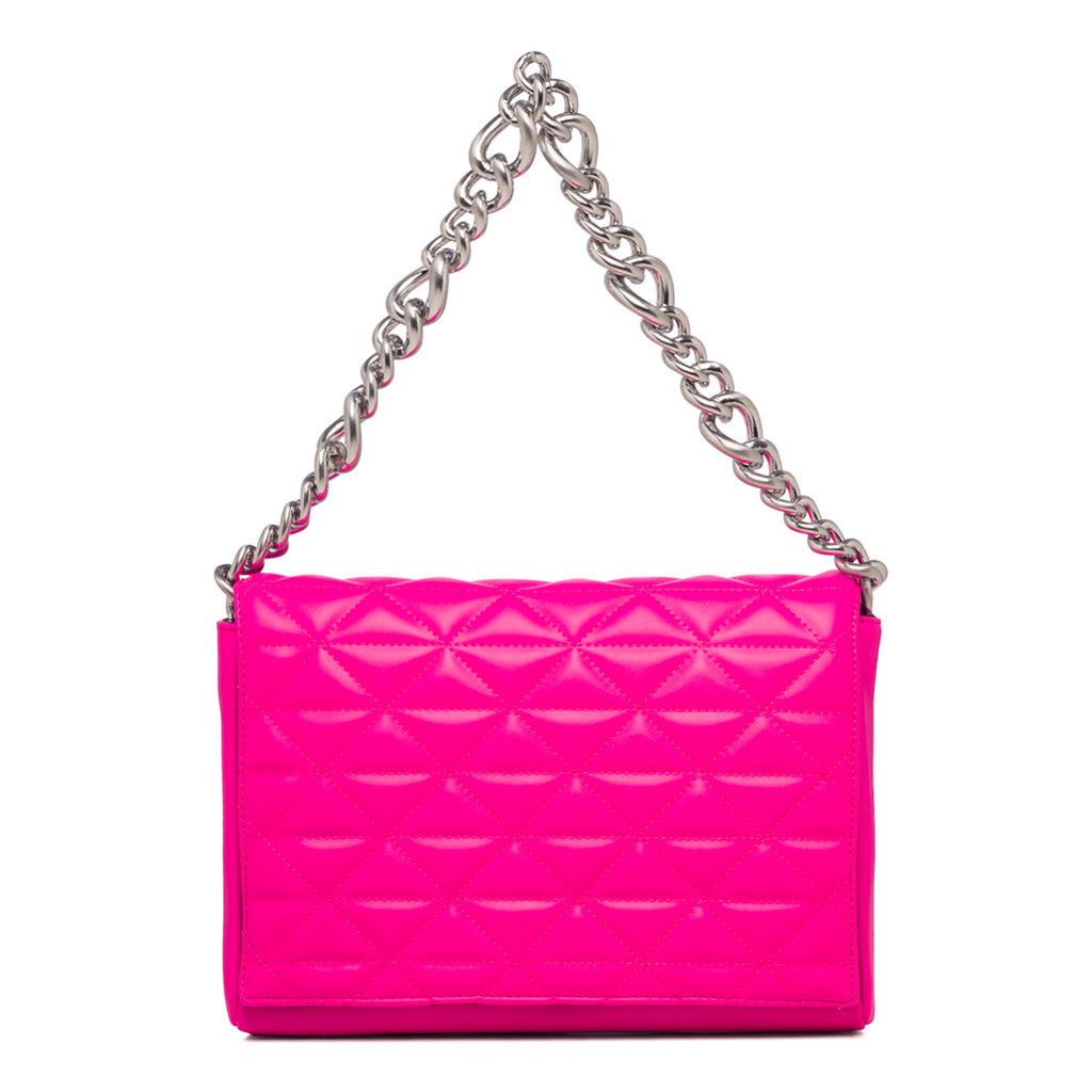 Borsa a tracolla fucsia da donna in pelle vegana trapuntata Call It Spring Hamptons