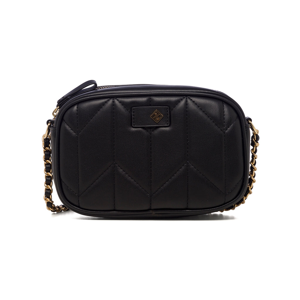 Borsa a tracolla nera da donna in pelle vegana trapuntata Call It Spring Opall