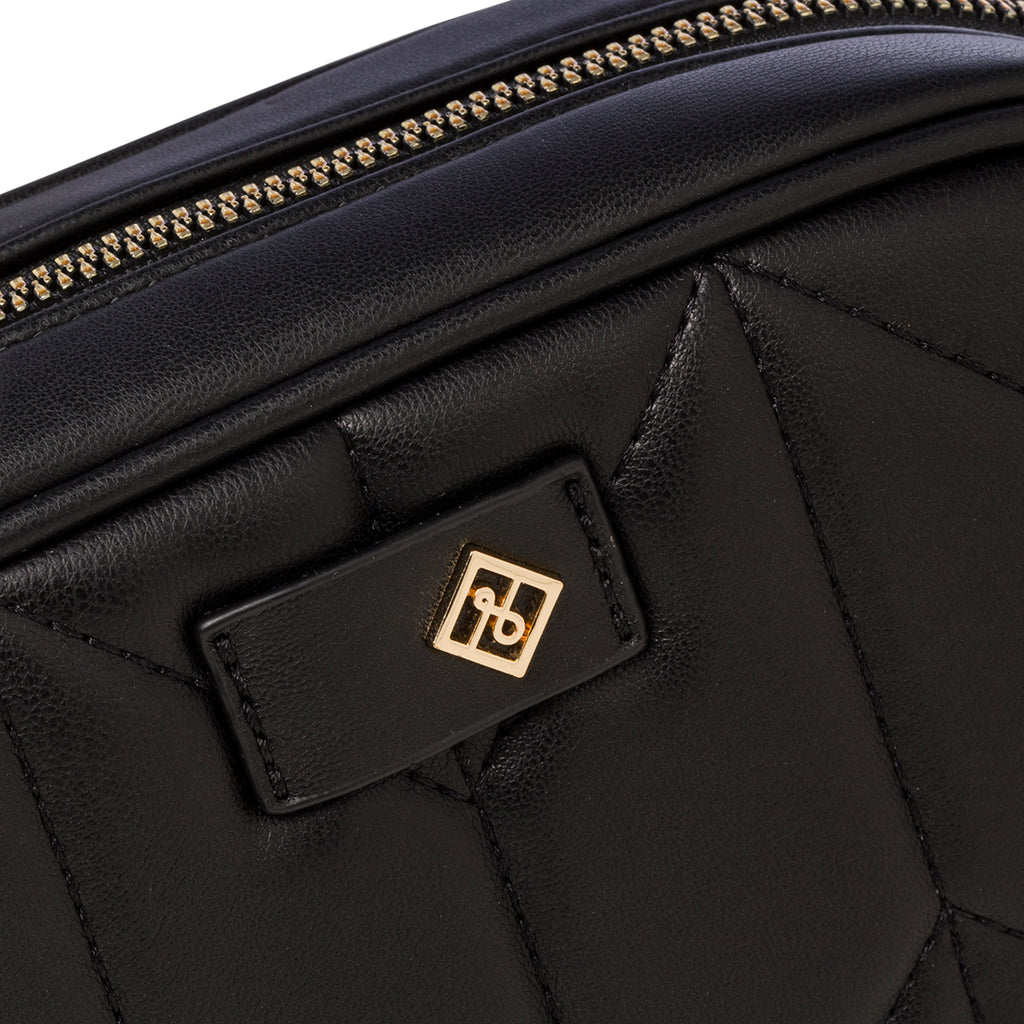 Borsa a tracolla nera da donna in pelle vegana trapuntata Call It Spring Opall