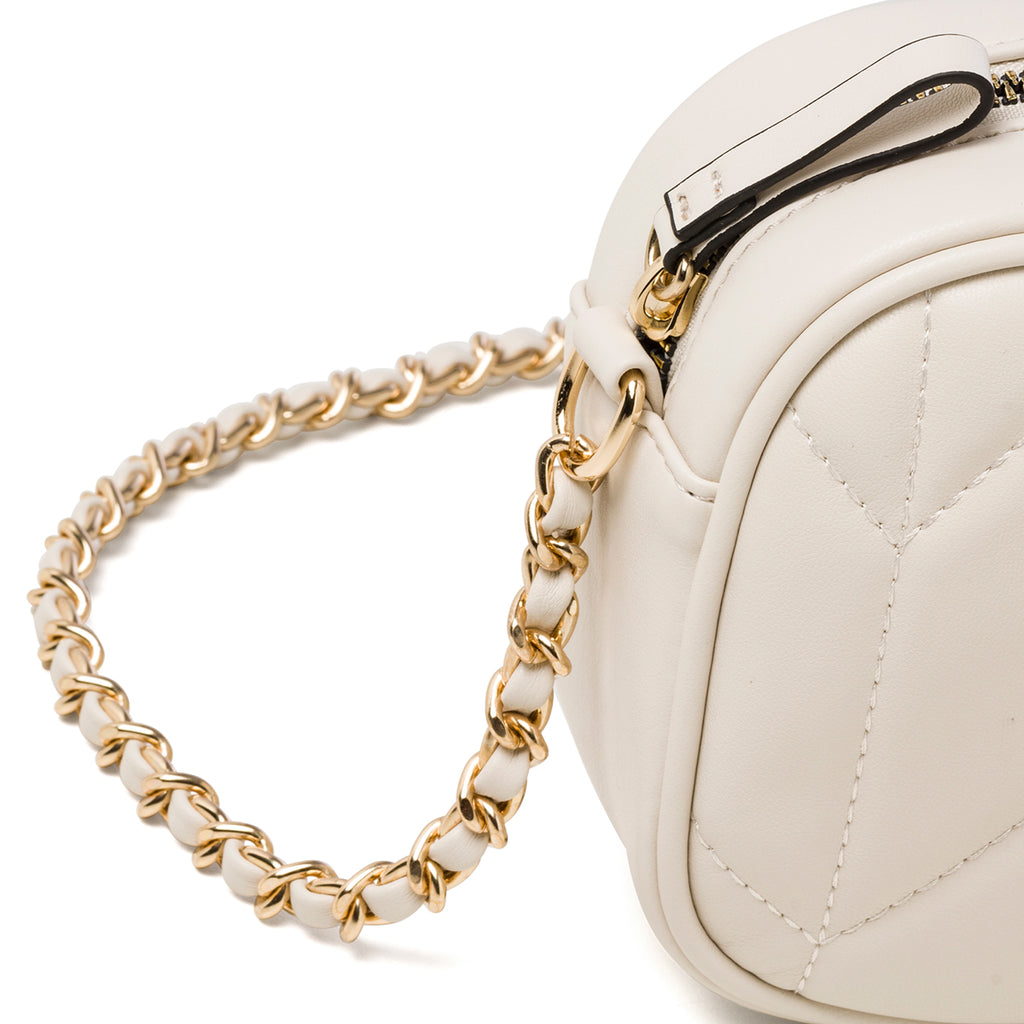 Borsa a tracolla bianca da donna in pelle vegana trapuntata Call It Spring Opall