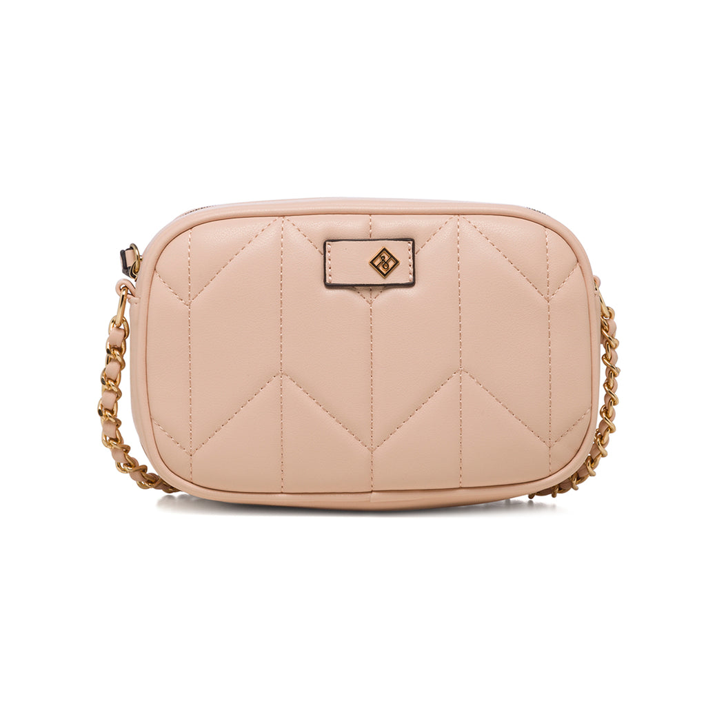 Borsa a tracolla rosa da donna in pelle vegana trapuntata Call It Spring Opall