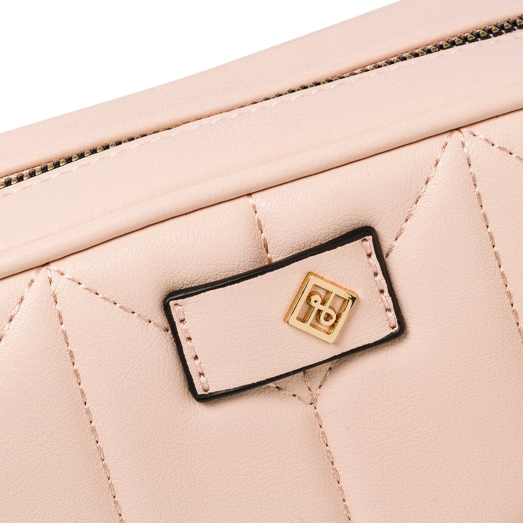 Borsa a tracolla rosa da donna in pelle vegana trapuntata Call It Spring Opall