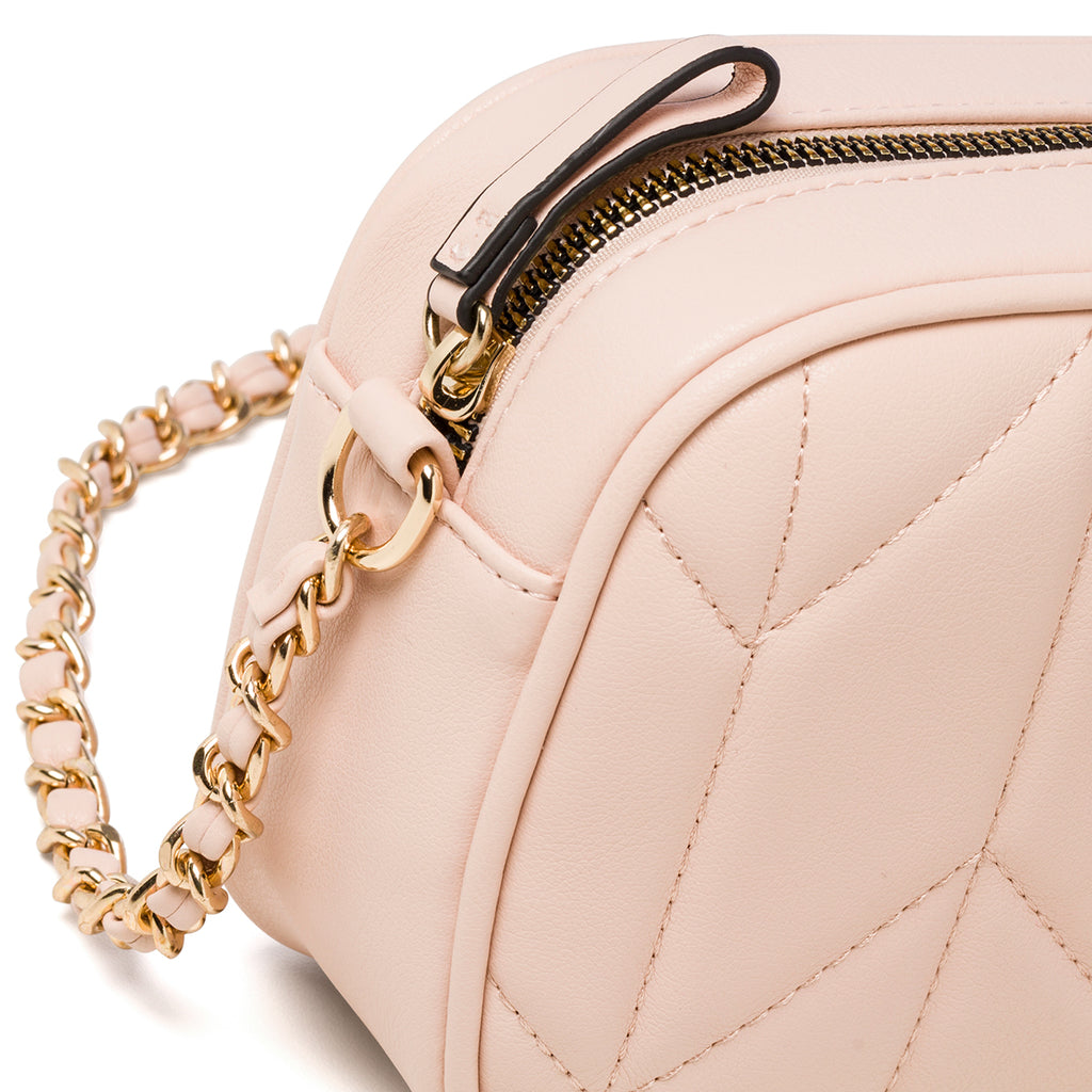 Borsa a tracolla rosa da donna in pelle vegana trapuntata Call It Spring Opall