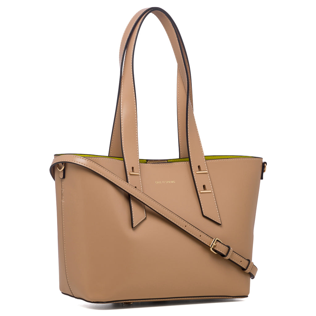 Borsa a tracolla beige da donna in pelle vegana Call It Spring Rubi