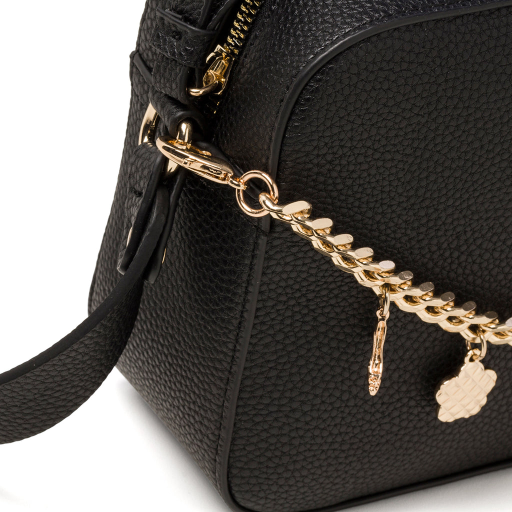 Borsa a tracolla nera da donna in pelle vegana martellata Call It Spring Trinket