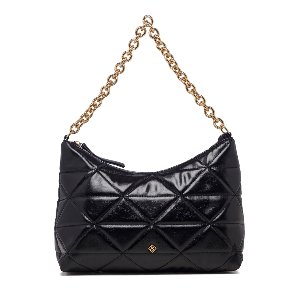 Borsa a tracolla nera da donna in pelle vegana trapuntata Call It Spring Trista