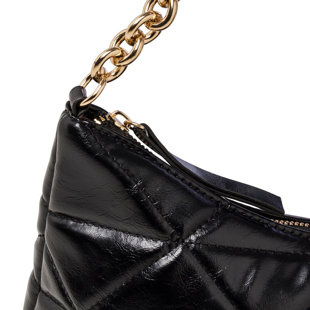 Borsa a tracolla nera da donna in pelle vegana trapuntata Call It Spring Trista