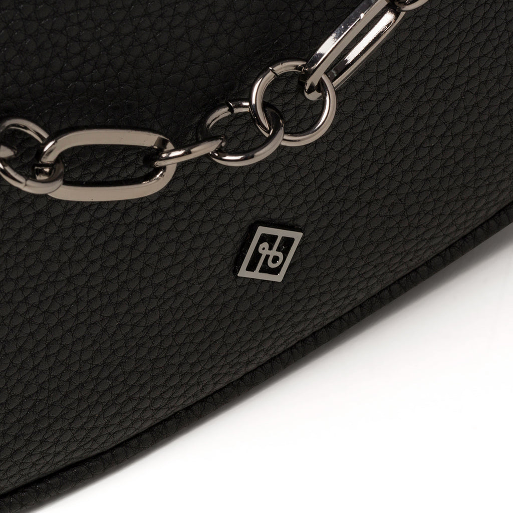 Borsa a tracolla nera da donna in pelle vegana trapuntata Call It Spring Trista