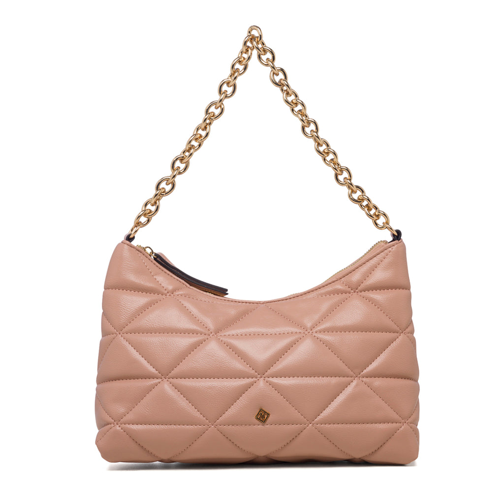 Borsa a tracolla rosa da donna in pelle vegana trapuntata Call It Spring Trista