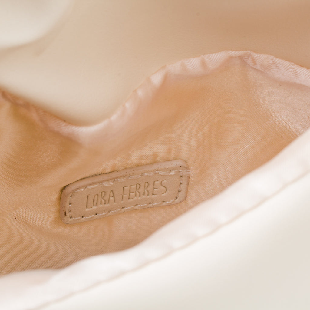 Borsa a tracolla bianca da donna Lora Ferres