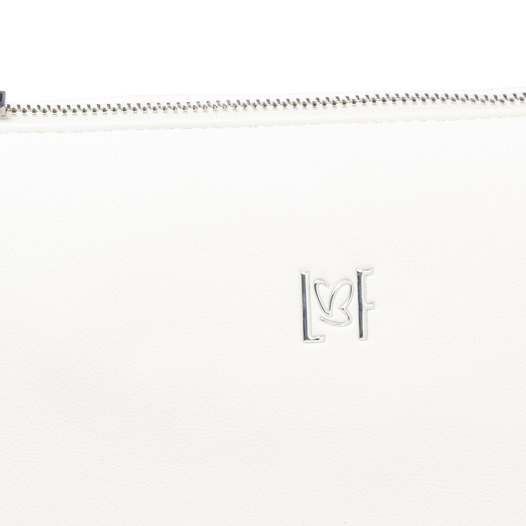 Borsa a tracolla bianca da donna con manico a catena Lora Ferres