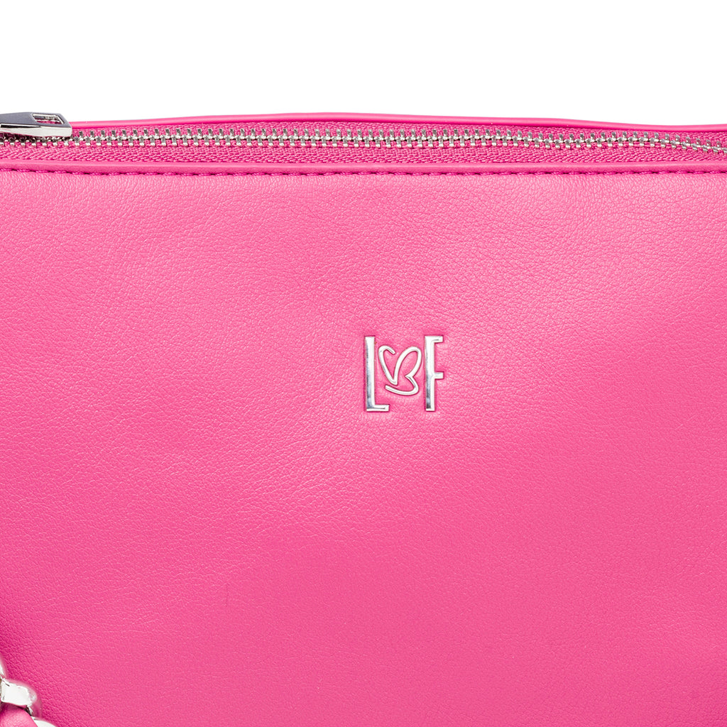 Borsa a tracolla fucsia da donna con manico a catena Lora Ferres