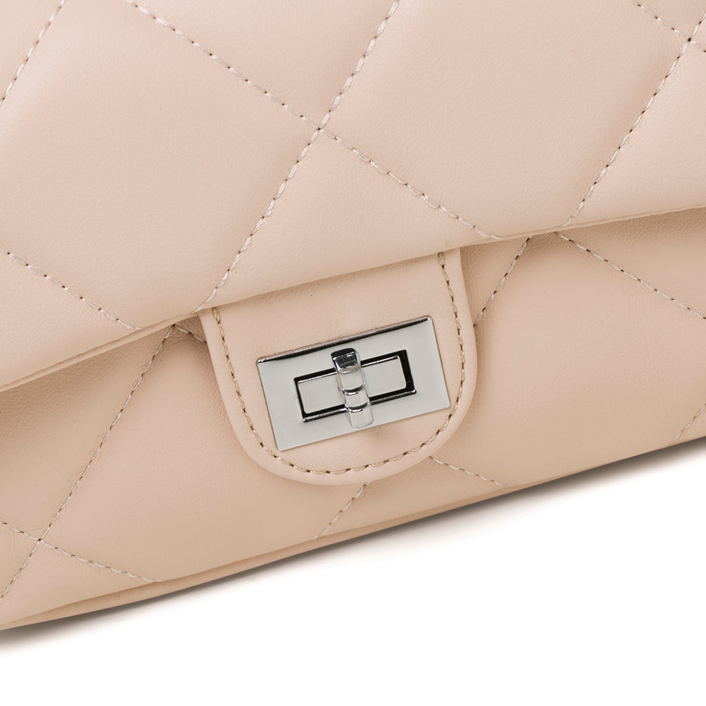 Borsa a tracolla trapuntata nude da donna Lora Ferres