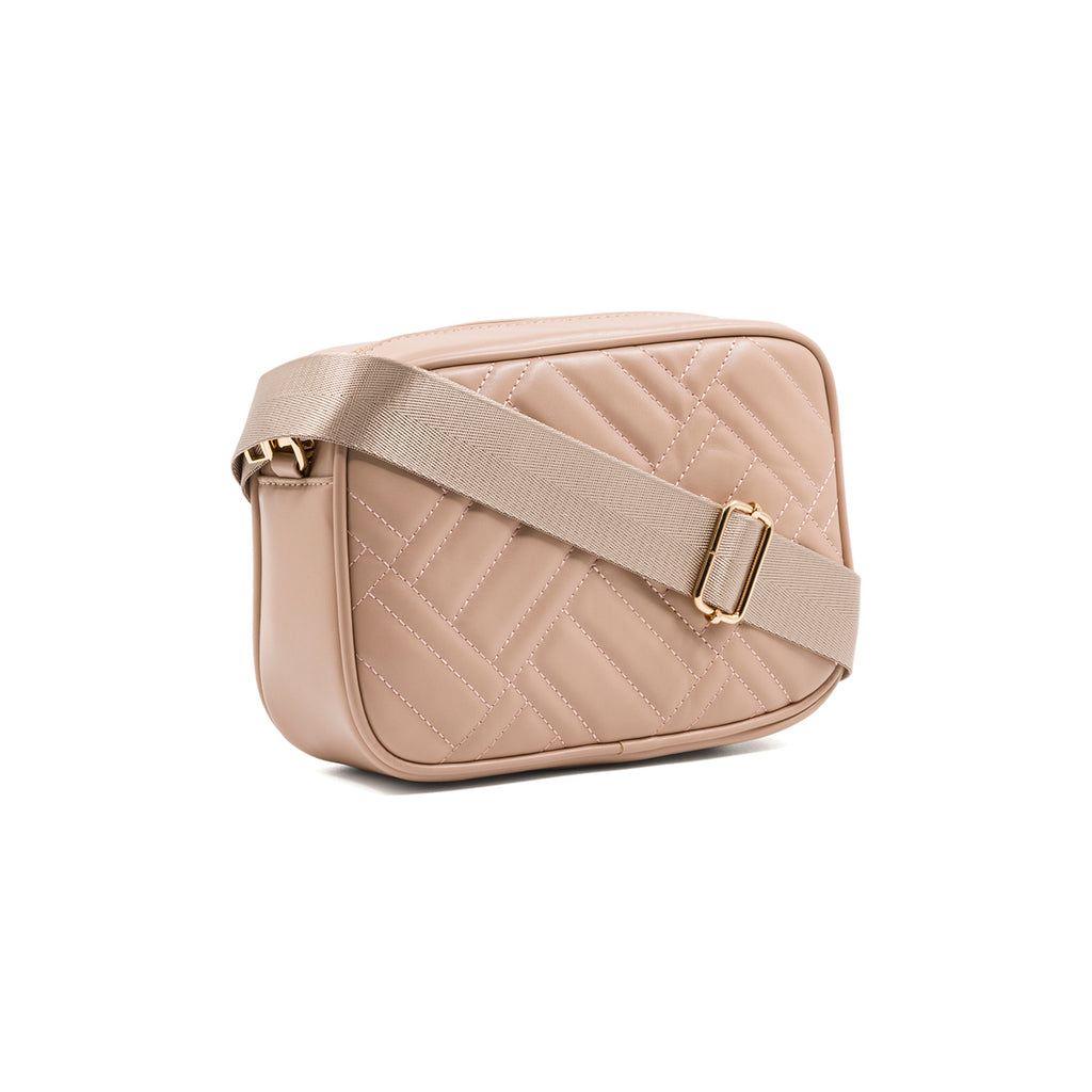 Borsa a tracolla nude trapuntata da donna Lora Ferres