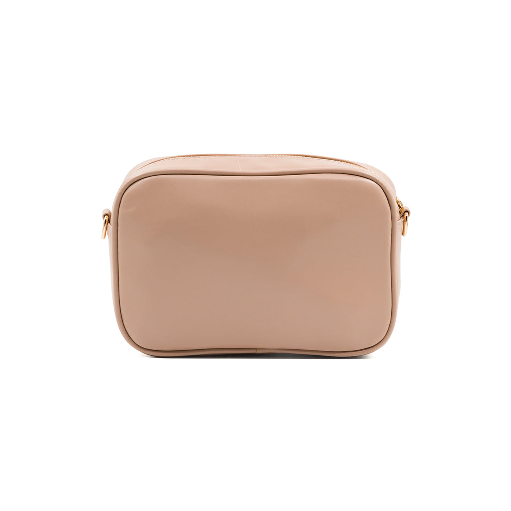 Borsa a tracolla nude trapuntata da donna Lora Ferres