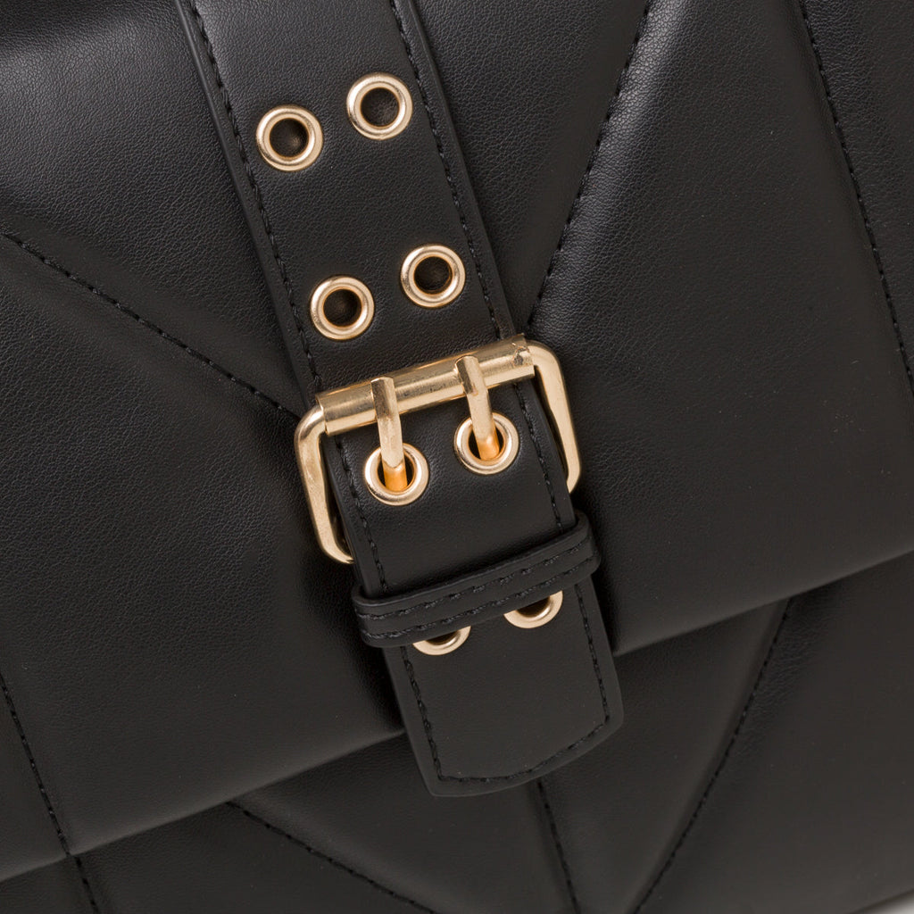 Borsa trapuntata nera da donna con tracolla a catena Call It Spring Crush On You