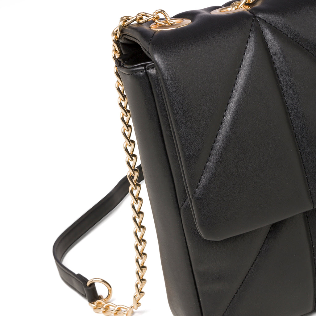 Borsa trapuntata nera da donna con tracolla a catena Call It Spring Crush On You