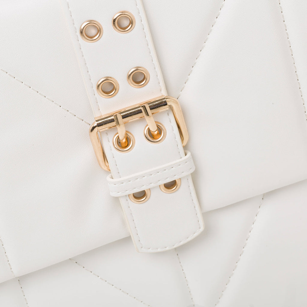 Borsa trapuntata bianca da donna con tracolla a catena Call It Spring Crush On You