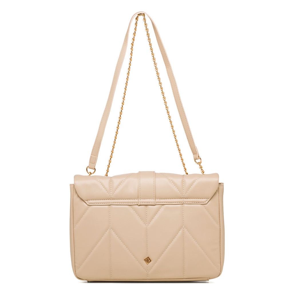 Borsa trapuntata beige da donna con tracolla a catena Call It Spring Crush On You