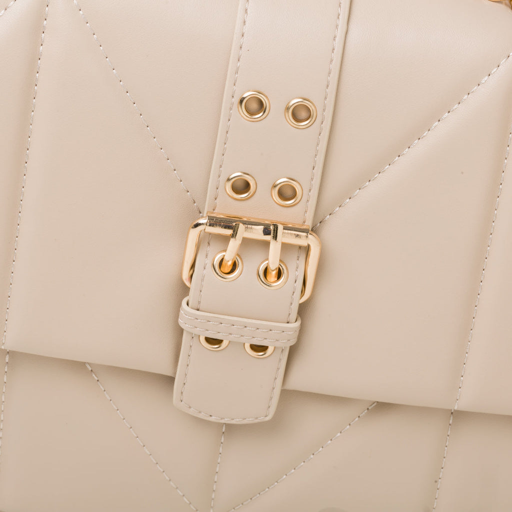 Borsa trapuntata beige da donna con tracolla a catena Call It Spring Crush On You