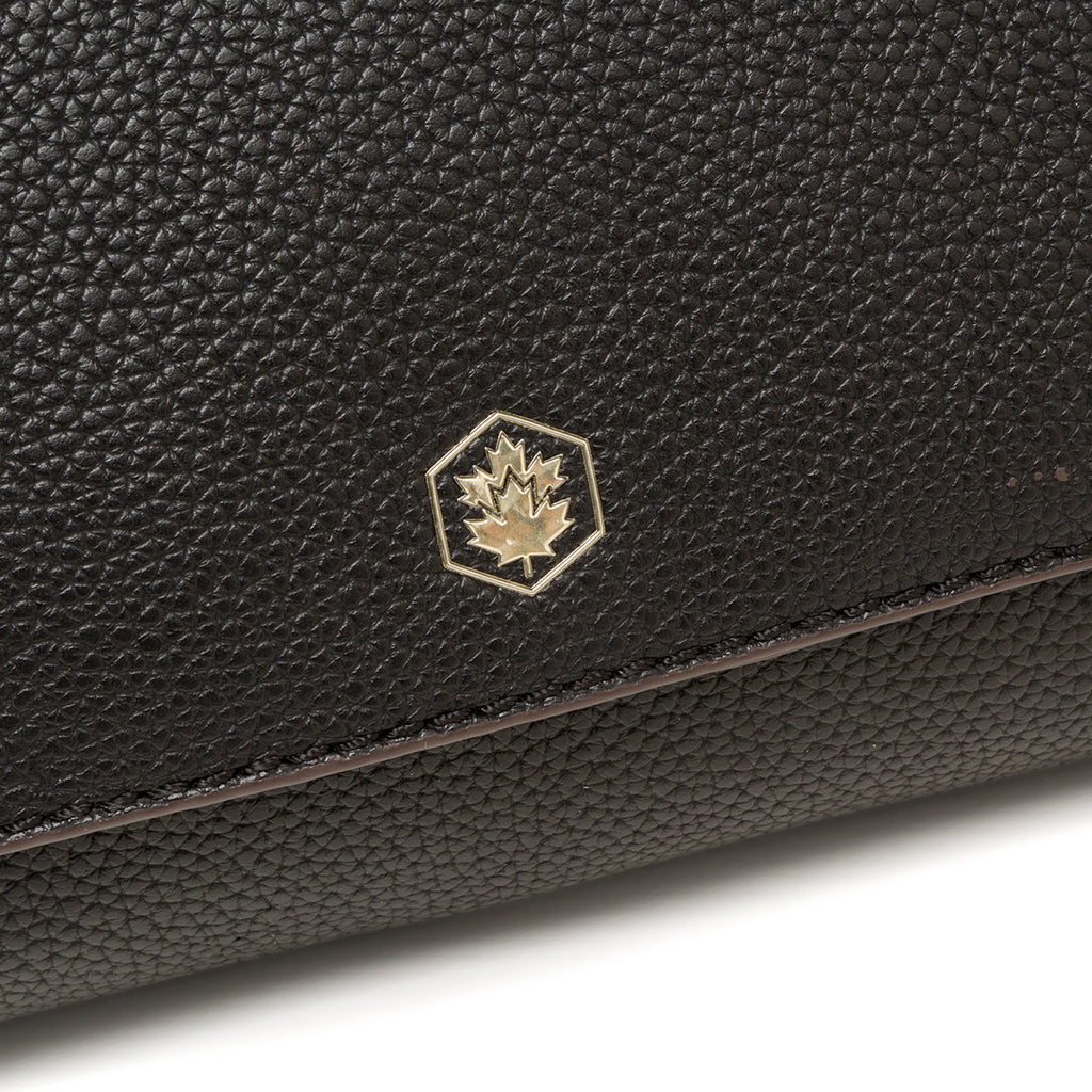 Borsa a tracolla nera da donna con chiusura a bottone Lumberjack Diana