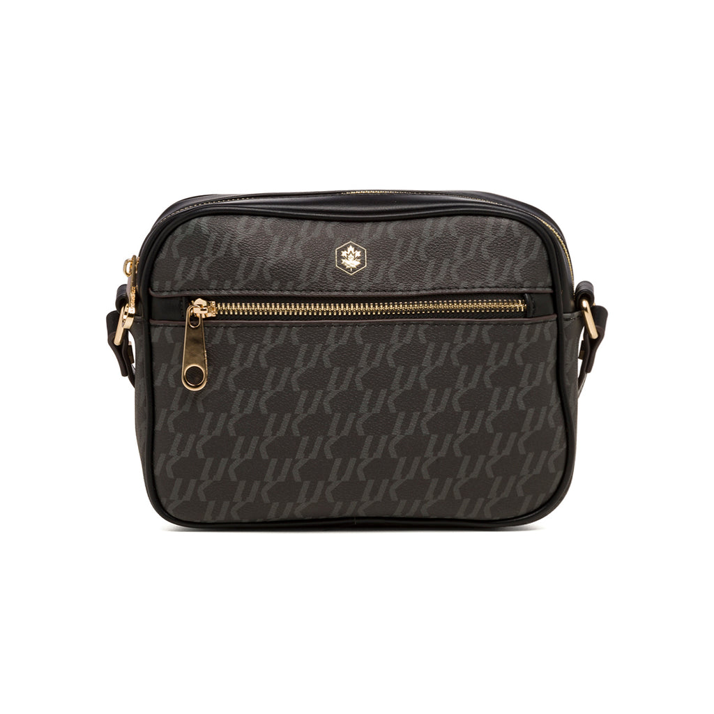 Borsa a tracolla nera da donna con monogramma Lumberjack Jamie