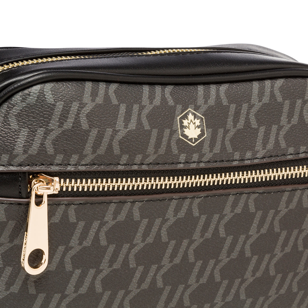 Borsa a tracolla nera da donna con monogramma Lumberjack Jamie