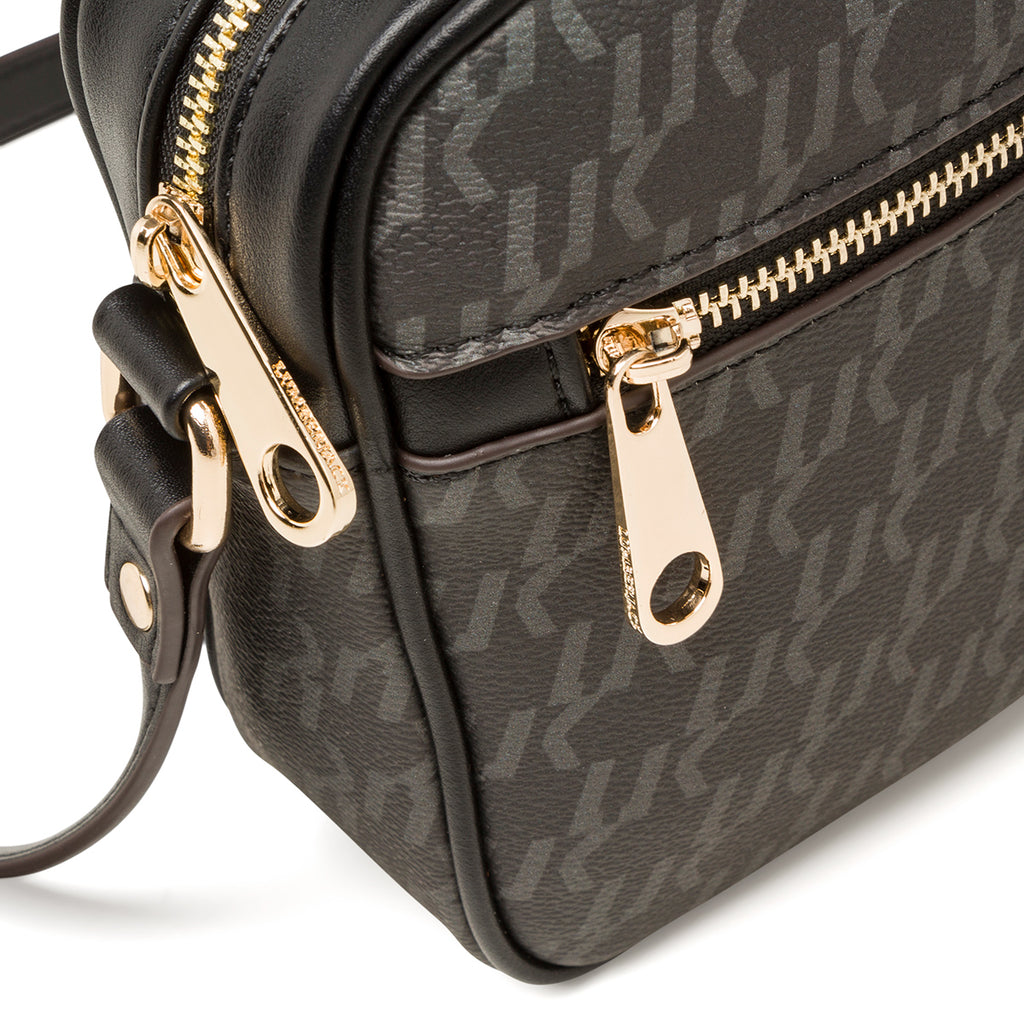 Borsa a tracolla nera da donna con monogramma Lumberjack Jamie