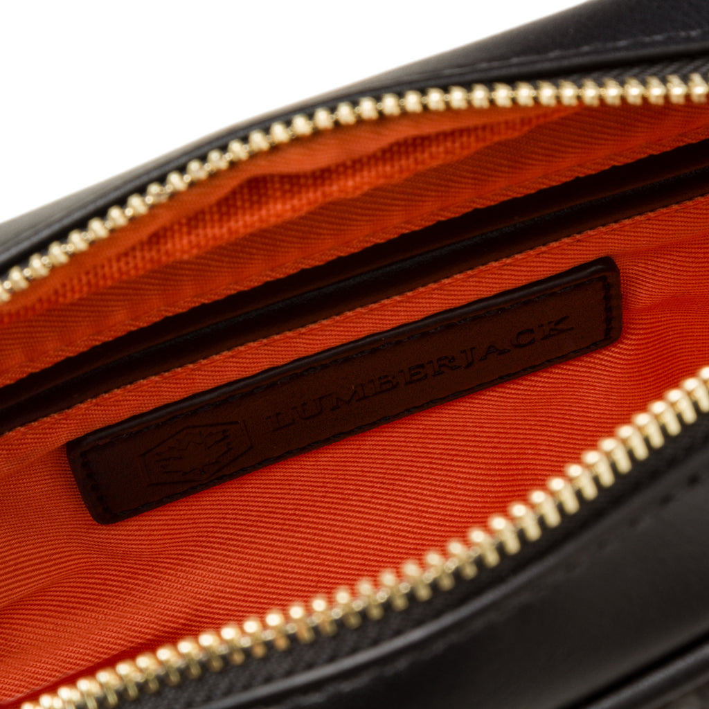 Borsa a tracolla nera da donna con monogramma Lumberjack Jamie