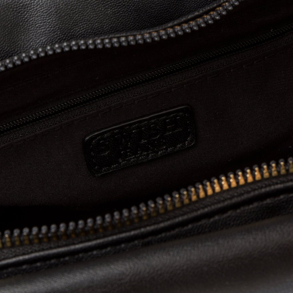 Borsa nera trapuntata da donna con tracolla a catena Swish Jeans